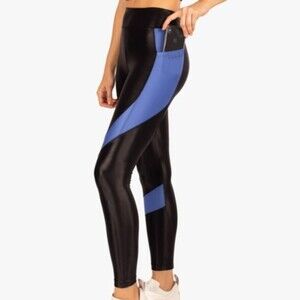 Koral Stretchy Colorblock High Rise Leggings Black X-Small